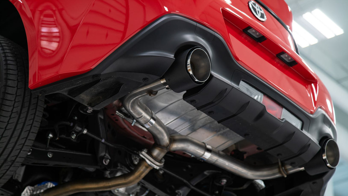 MBRS48053CF MBRP Axle Back Exhaust Dual Split Carbon Tips - 2022+ Toyota GR86 / Subaru BRZ,