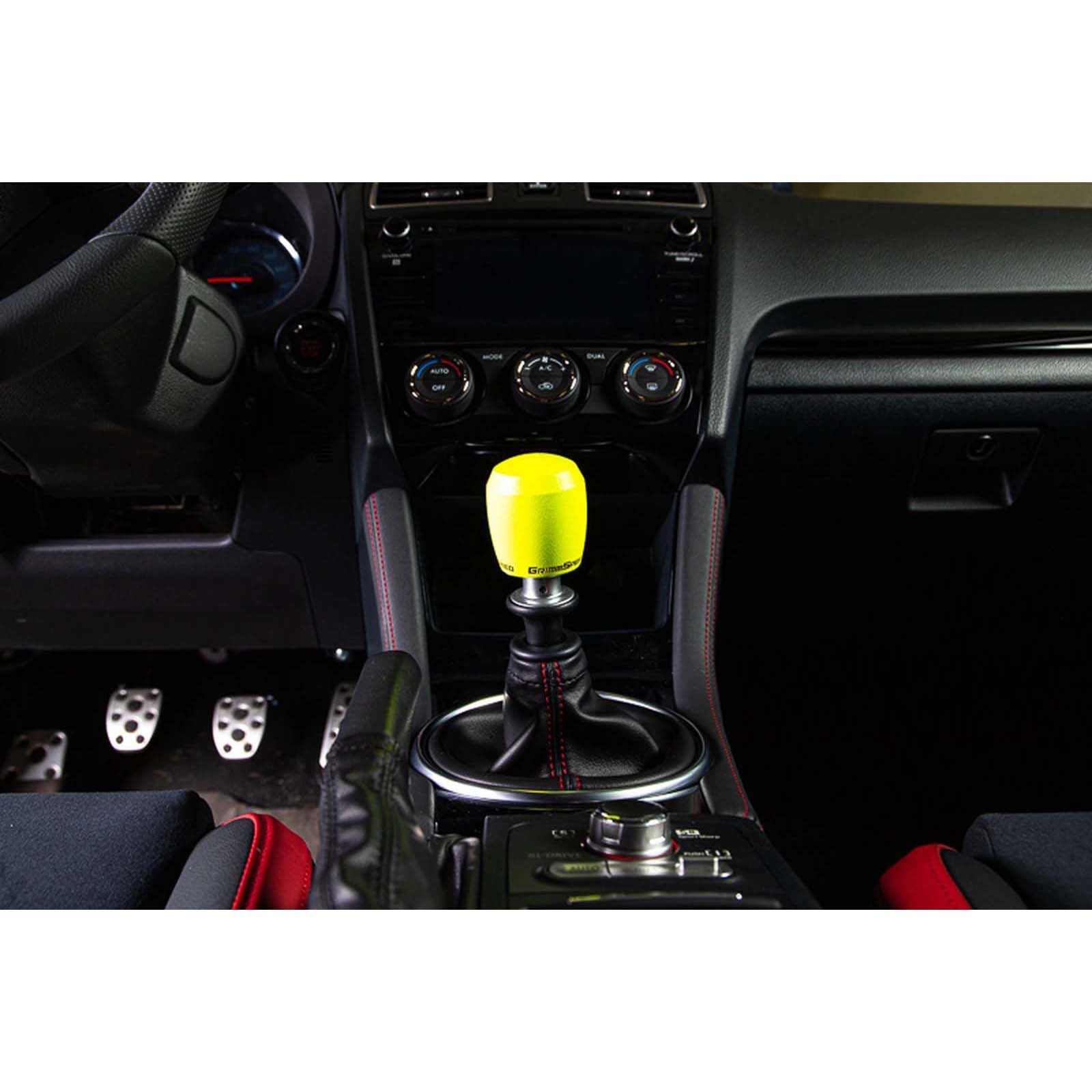GRM380005 GrimmSpeed Stainless Steel Stubby Shift Knob - Neon Green - 2015-2021 Subaru WRX & STI / 2013-2021 FRS / BRZ / 86,