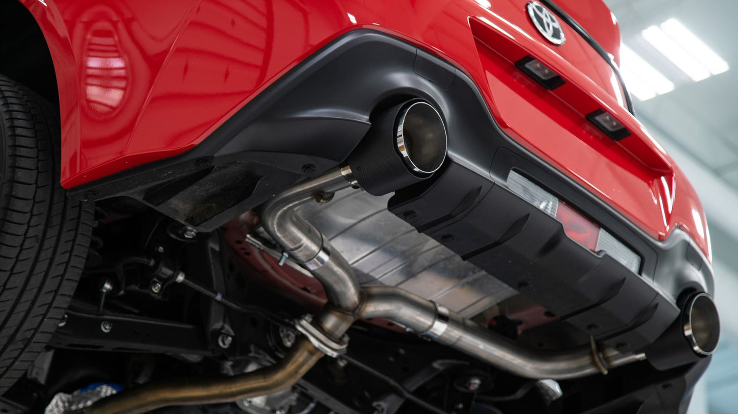 MBRS48053CF MBRP Axle Back Exhaust Dual Split Carbon Tips - 2022+ Toyota GR86 / Subaru BRZ,