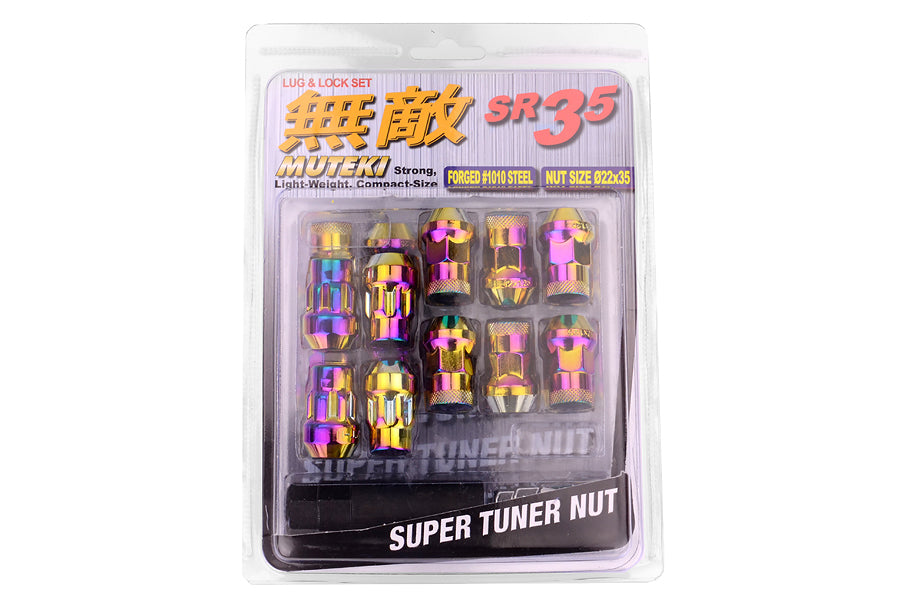 KIC32925NP Muteki SR35 Closed Ended Lugs w/ Lock Set : Neon (32925NP),