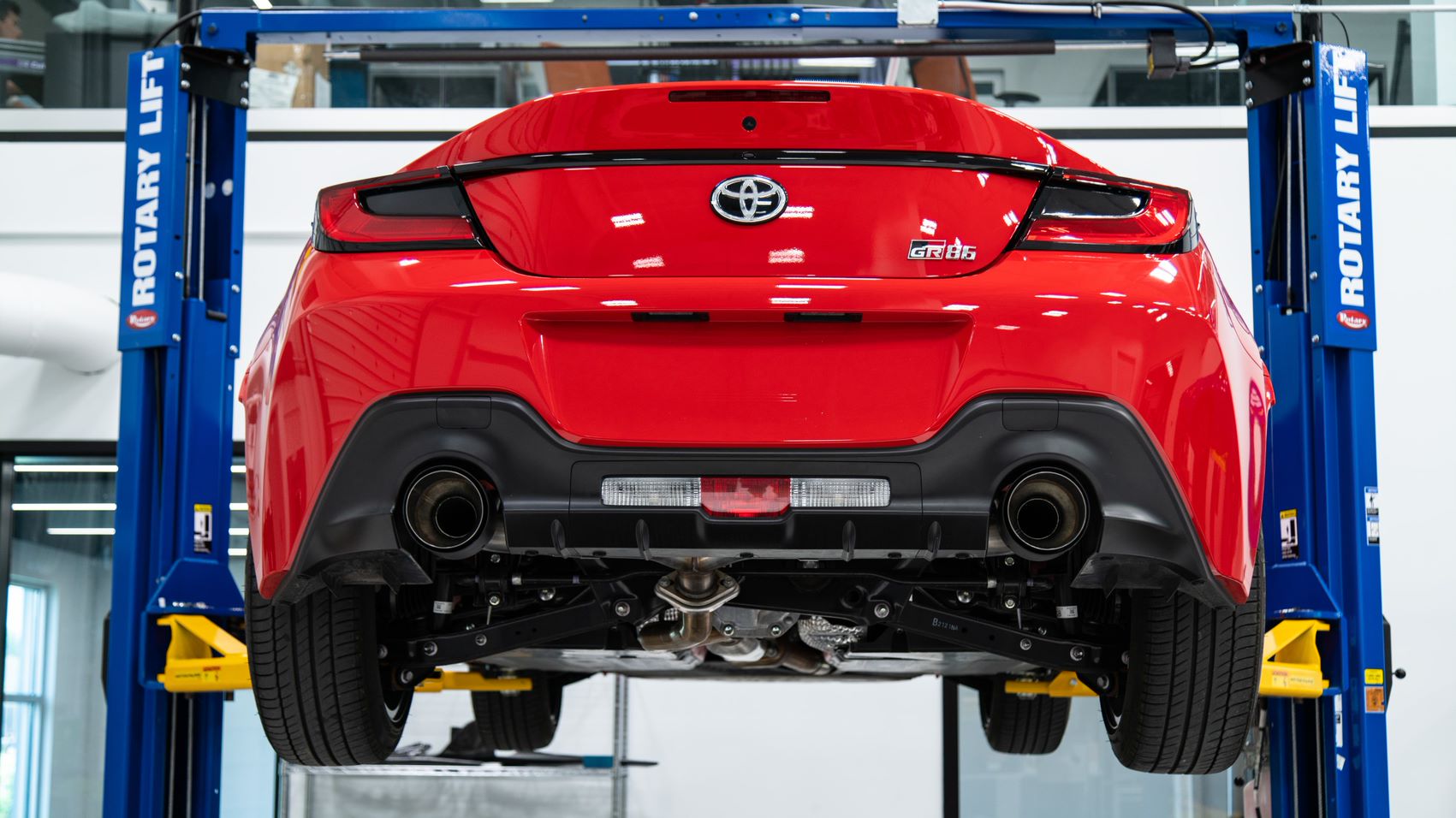 MBRS48053CF MBRP Axle Back Exhaust Dual Split Carbon Tips - 2022+ Toyota GR86 / Subaru BRZ,