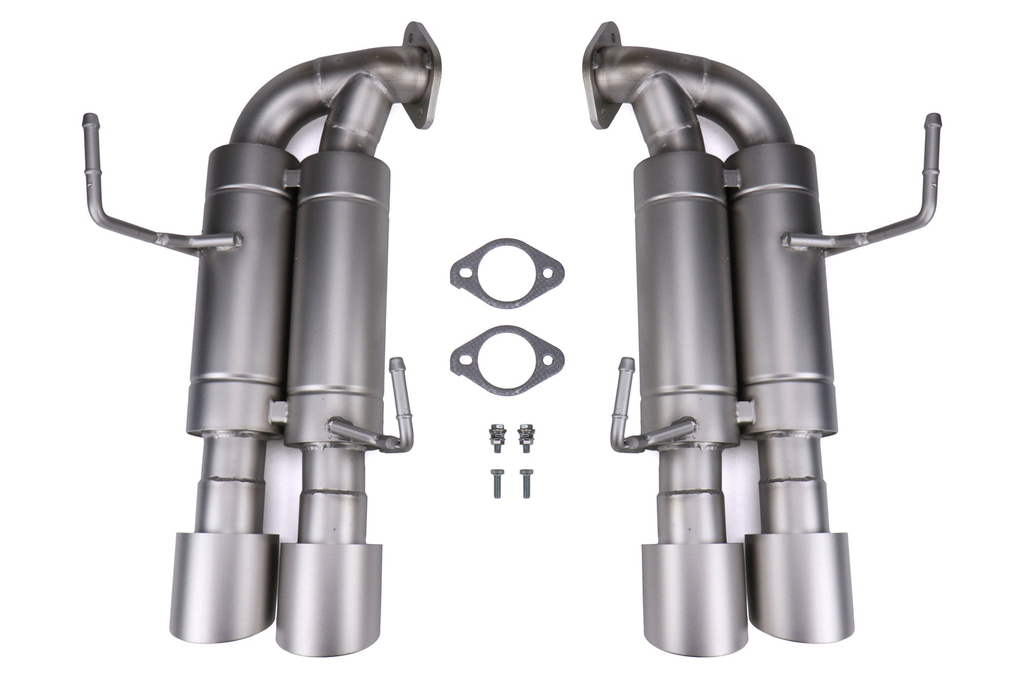CPESBAE00002T CP-E Austenite Axle Back Quad Mufflers 4in Titan Tips - 2015+ WRX / STI,