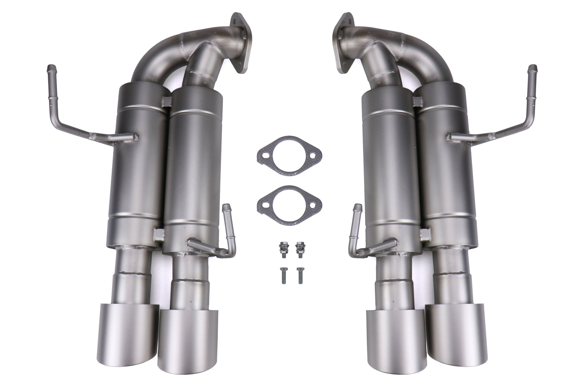 CPESBAE00002T CP-E Austenite Axle Back Quad Mufflers 4in Titan Tips - 2015+ WRX / STI,