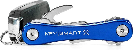 SKU: KS607R-BLUE,,KeySmart Rugged - Multi-Tool Key Holder with Bottle Opener and Pocket Clip (up to 14 Keys, Blue),