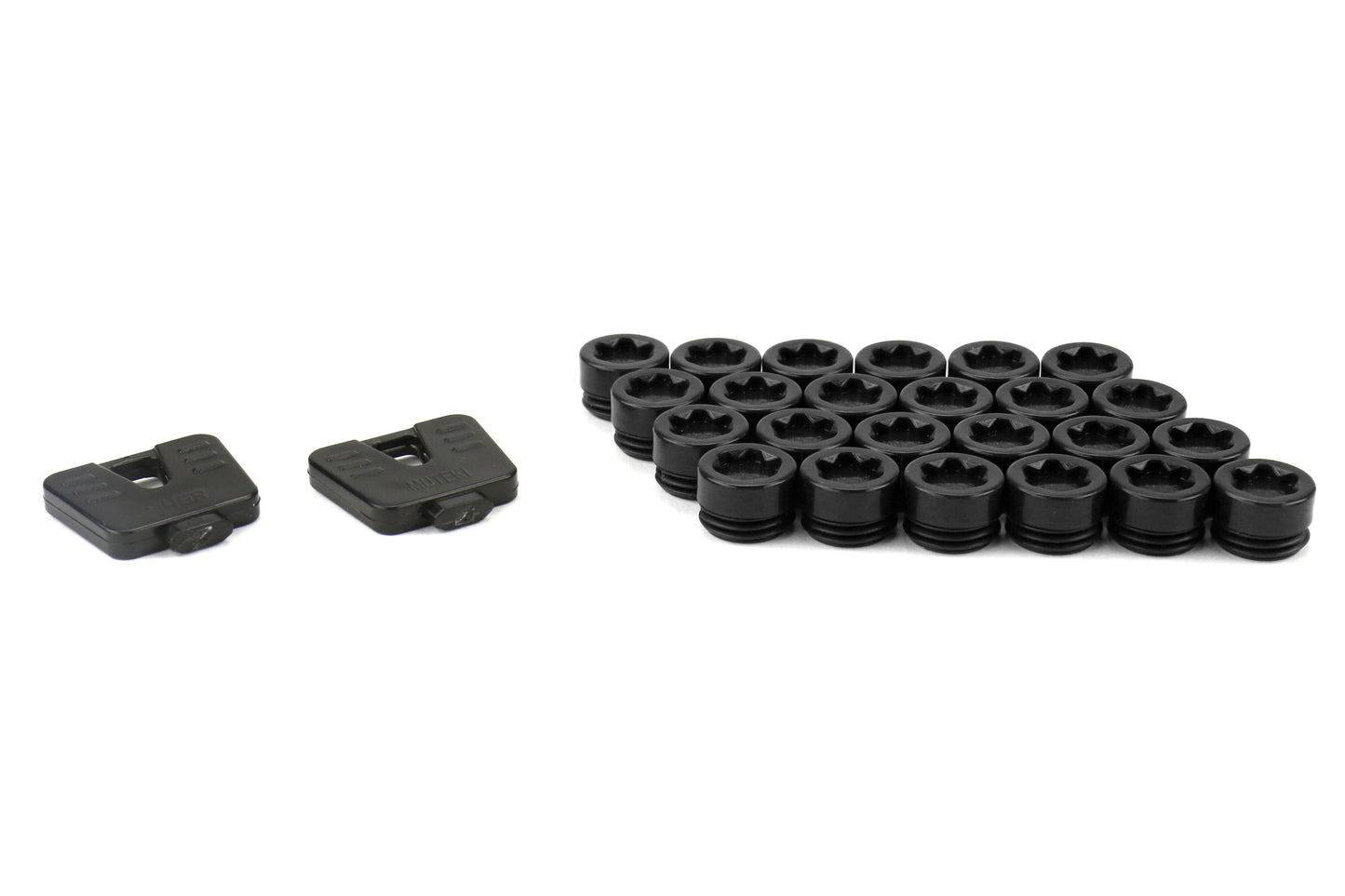 KIC33100B Muteki End Cap Set for SR45R Open Ended Lug Nuts - 2015+ WRX / 2015+ STI / 2013+ FT86 / 2014+ Forester-Black,