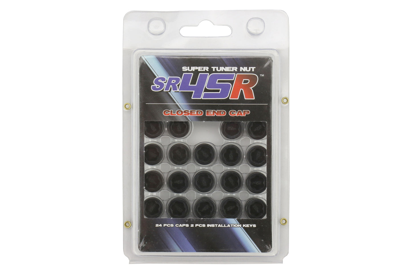 KIC33100B Muteki End Cap Set for SR45R Open Ended Lug Nuts - 2015+ WRX / 2015+ STI / 2013+ FT86 / 2014+ Forester-Black,