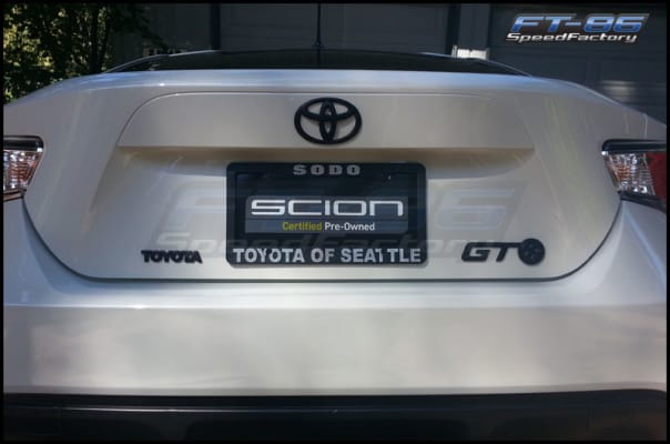 Toyota Matte Black GT86 Trunk Emblem - 2013+ FR-S