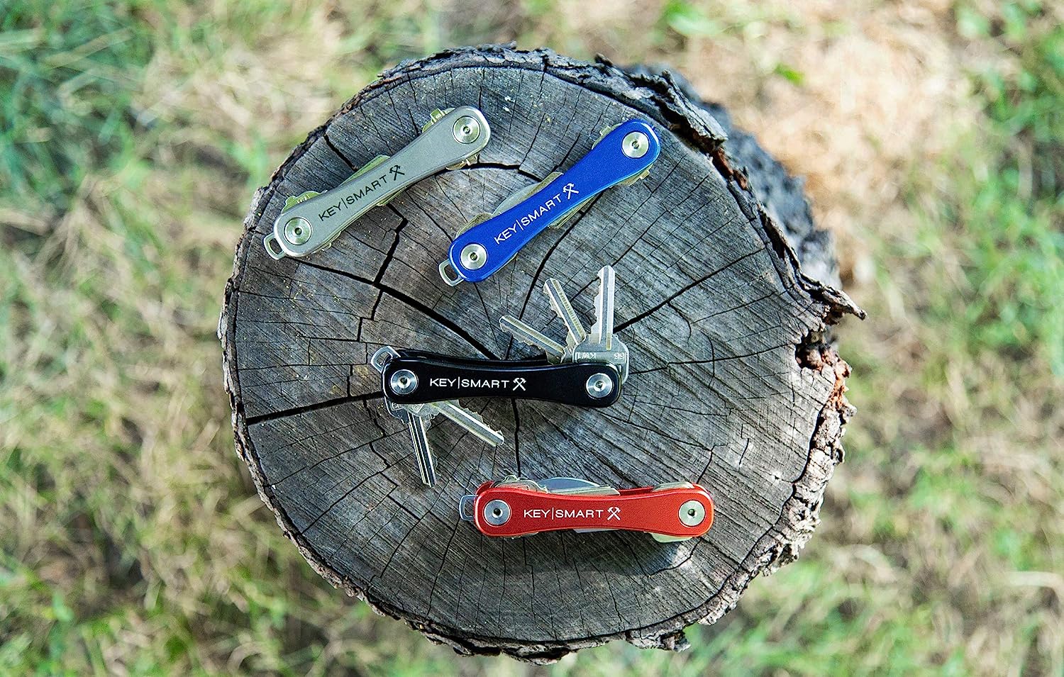 SKU: KS607R-BLUE,,KeySmart Rugged - Multi-Tool Key Holder with Bottle Opener and Pocket Clip (up to 14 Keys, Blue),