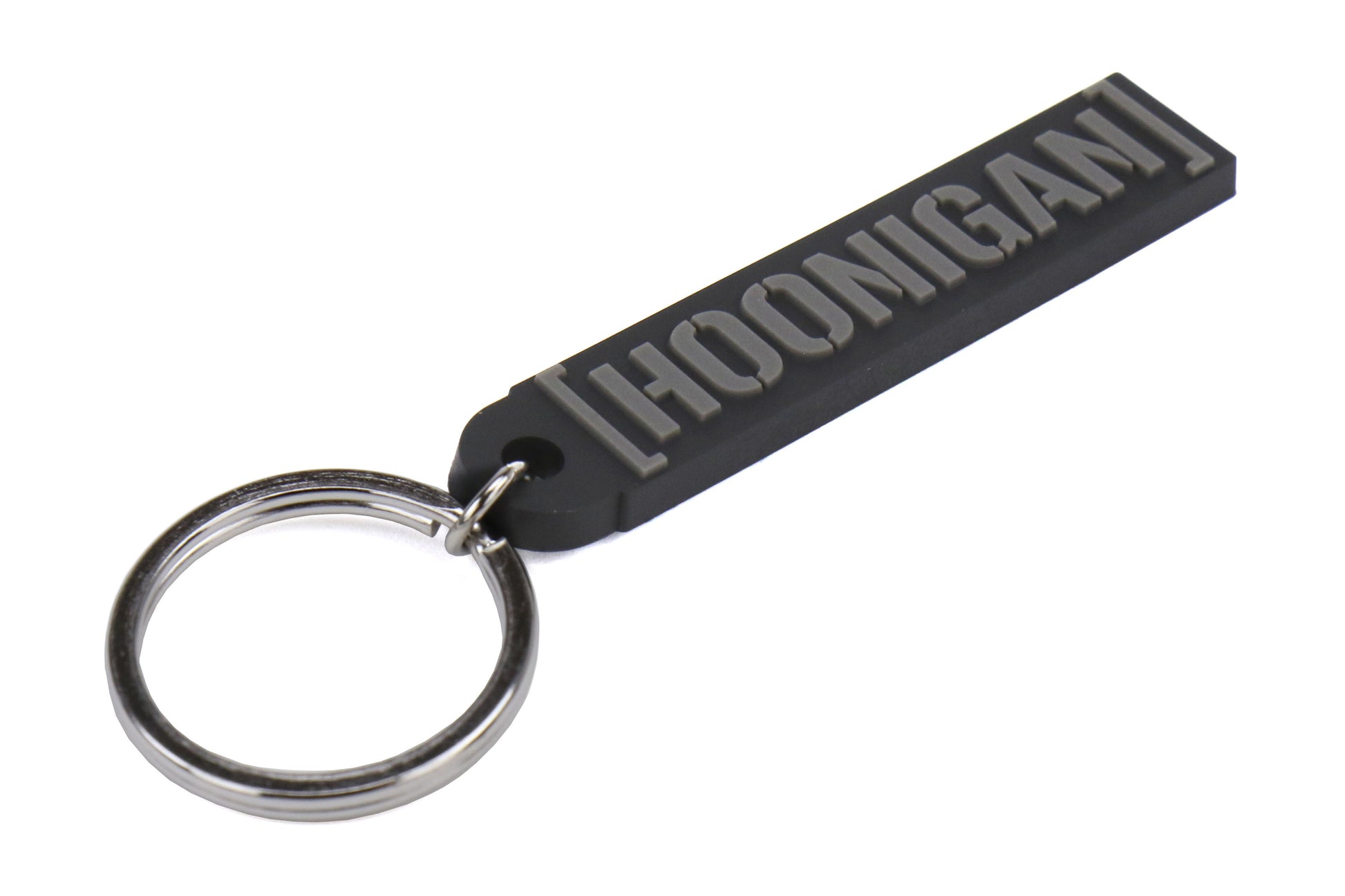 HOOHA318CBAR-BKGY HOONIGAN Censor Bar Rubber Key Chain Black / Gray,