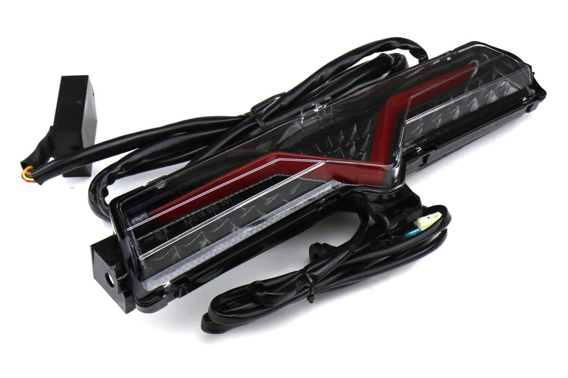OLMA.70182.2 OLM VL Style Sequential 4th Brake Light / Reverse Light (Clear Lens, Carbon Look Base, Red Bar) - 2013-2020 FRS / BRZ / 86,