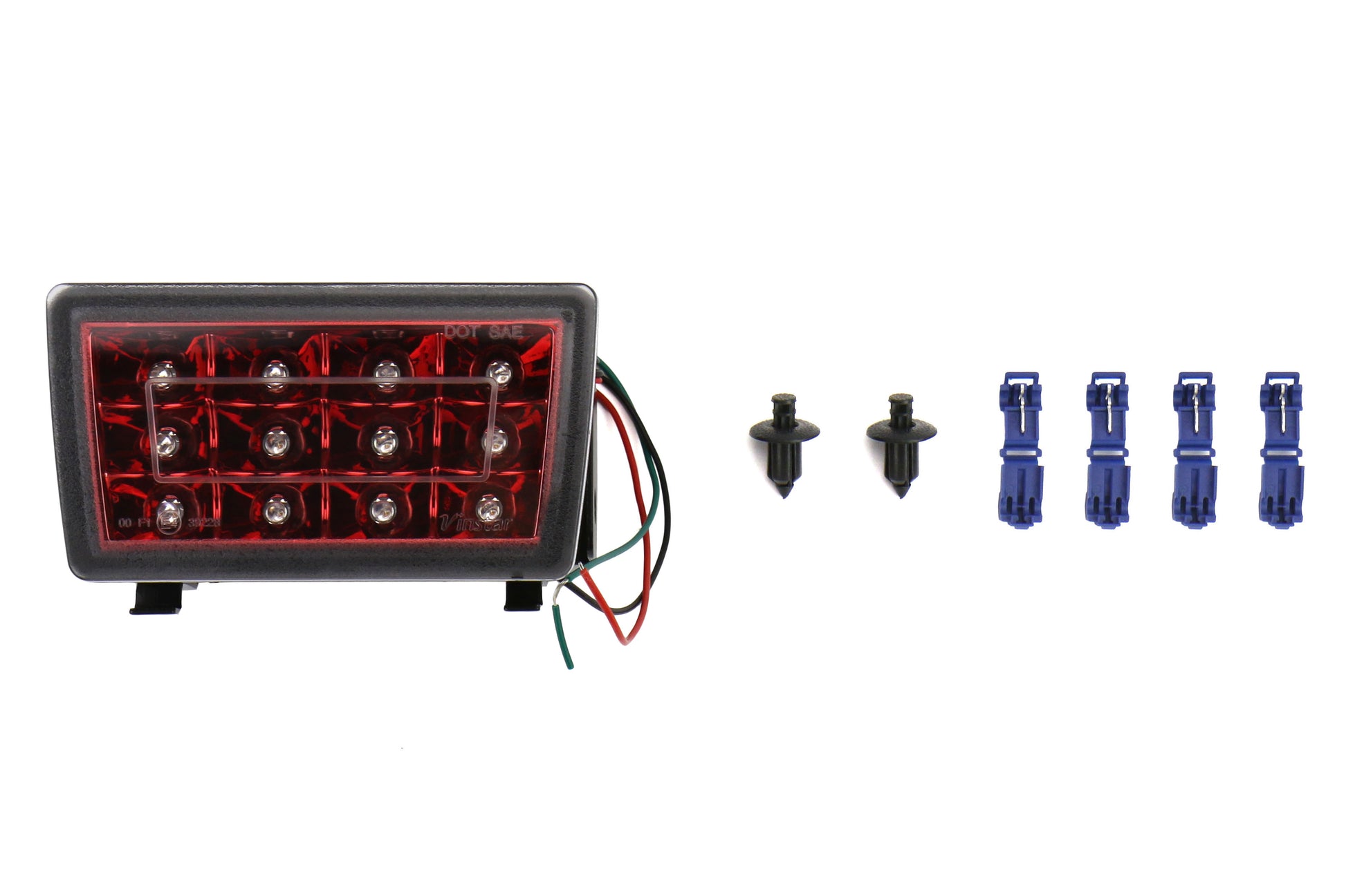 GCS2015WRXRFOGV2RC GCS CS Style Rear F1 Fog / Brake Light - 2015+ WRX / 2015+ STI / 2013+ Crosstrek-Clear Lens with Red Reflector,