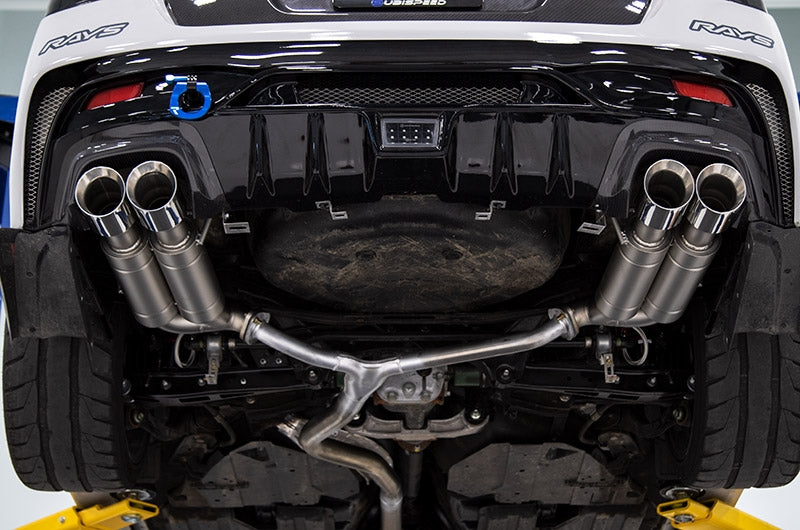 CPESBAE00002T CP-E Austenite Axle Back Quad Mufflers 4in Titan Tips - 2015+ WRX / STI,