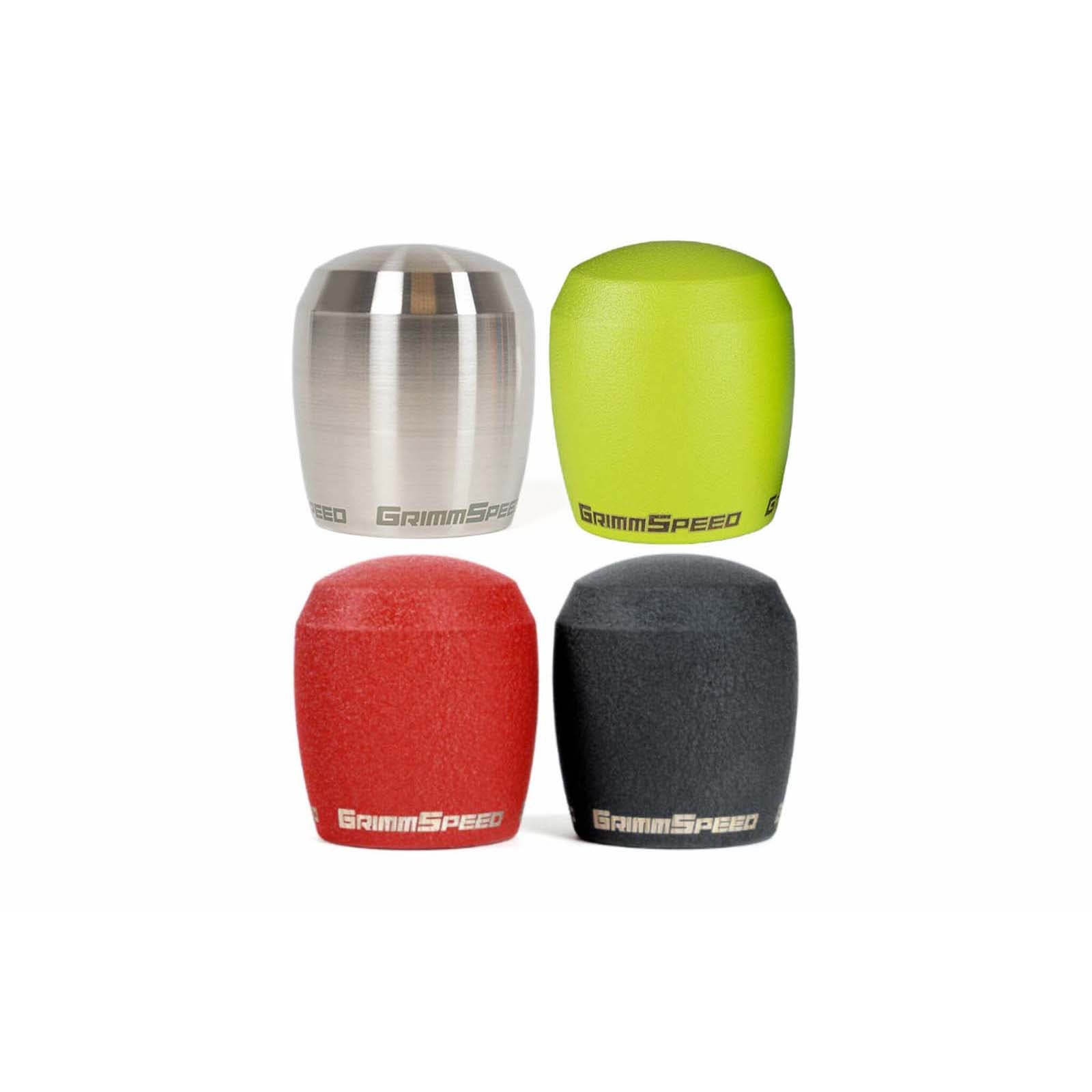 GRM380005 GrimmSpeed Stainless Steel Stubby Shift Knob - Neon Green - 2015-2021 Subaru WRX & STI / 2013-2021 FRS / BRZ / 86,