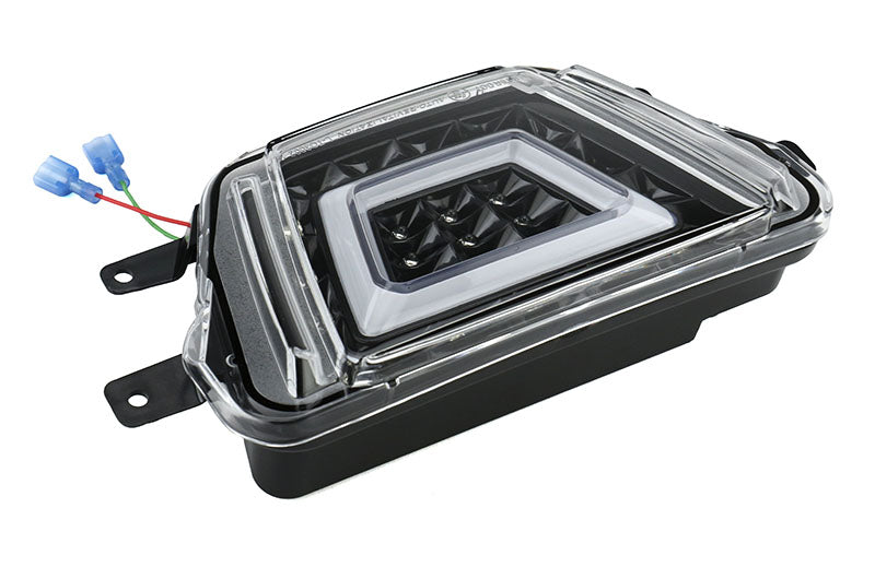 OLM V2 F1 Style Multifunction 4th Brake Light (Clear Lens, Black Base, White Bar) - 2020-2024 Toyota GR Supra
