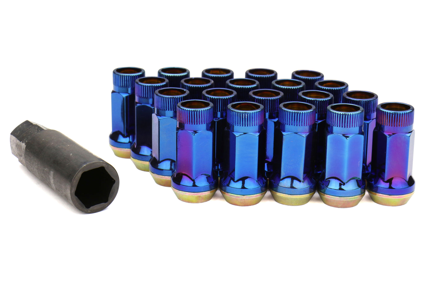 KIC32935UN Muteki SR45R Open Ended Lugs (Various Colors) - 2015+ WRX / 2015+ STI / 2013+ FT86 / 2014+ Forester-Burned Blue Neon,