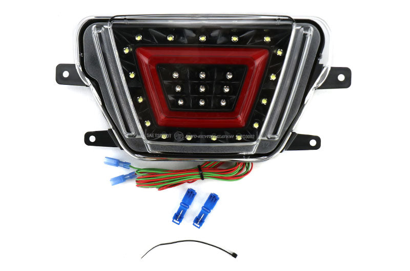 OLM V2 F1 Style Multifunction 4th Brake Light (Clear Lens, Black Base, Red Bar) - 2020-2024 Toyota GR Supra