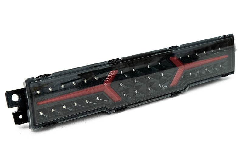 OLM V1 Rear Fog Light (Clear Lens / Black Base / Red Bar) - 2022-2024 Toyota GR86 / Subaru BRZ