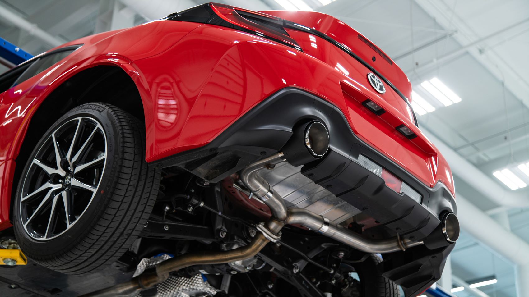 MBRS48053CF MBRP Axle Back Exhaust Dual Split Carbon Tips - 2022+ Toyota GR86 / Subaru BRZ,