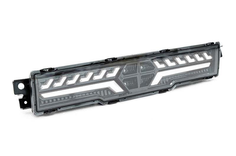 OLM V2 F1 Rear Fog Light (Clear Lens, Black Base, White Bar) - 2022-2024 Toyota GR86 /  Subaru BRZ