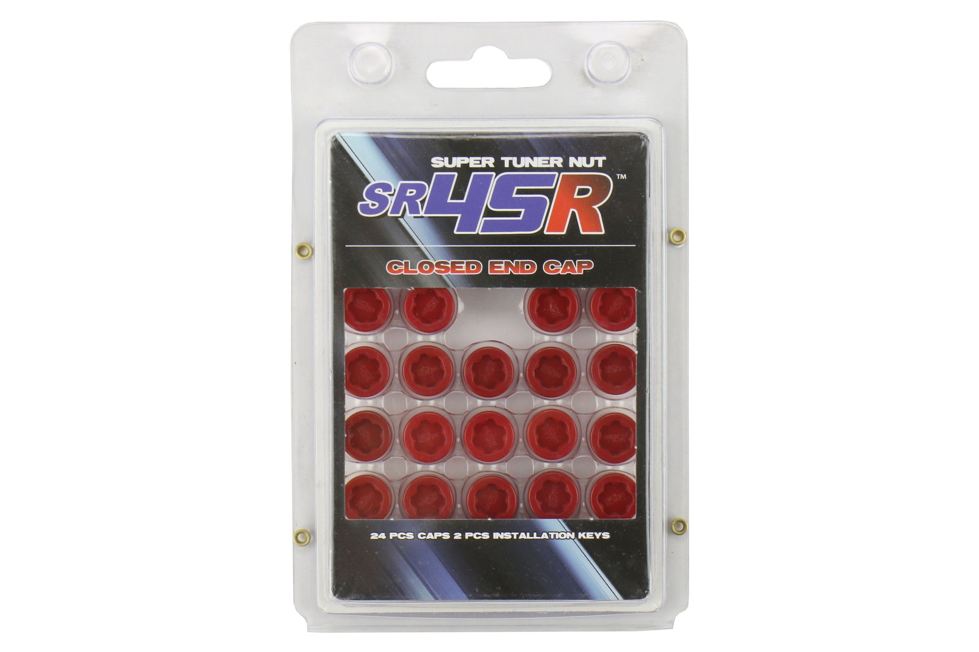 KIC33100R Muteki End Cap Set for SR45R Open Ended Lug Nuts - 2015+ WRX / 2015+ STI / 2013+ FT86 / 2014+ Forester-Red,