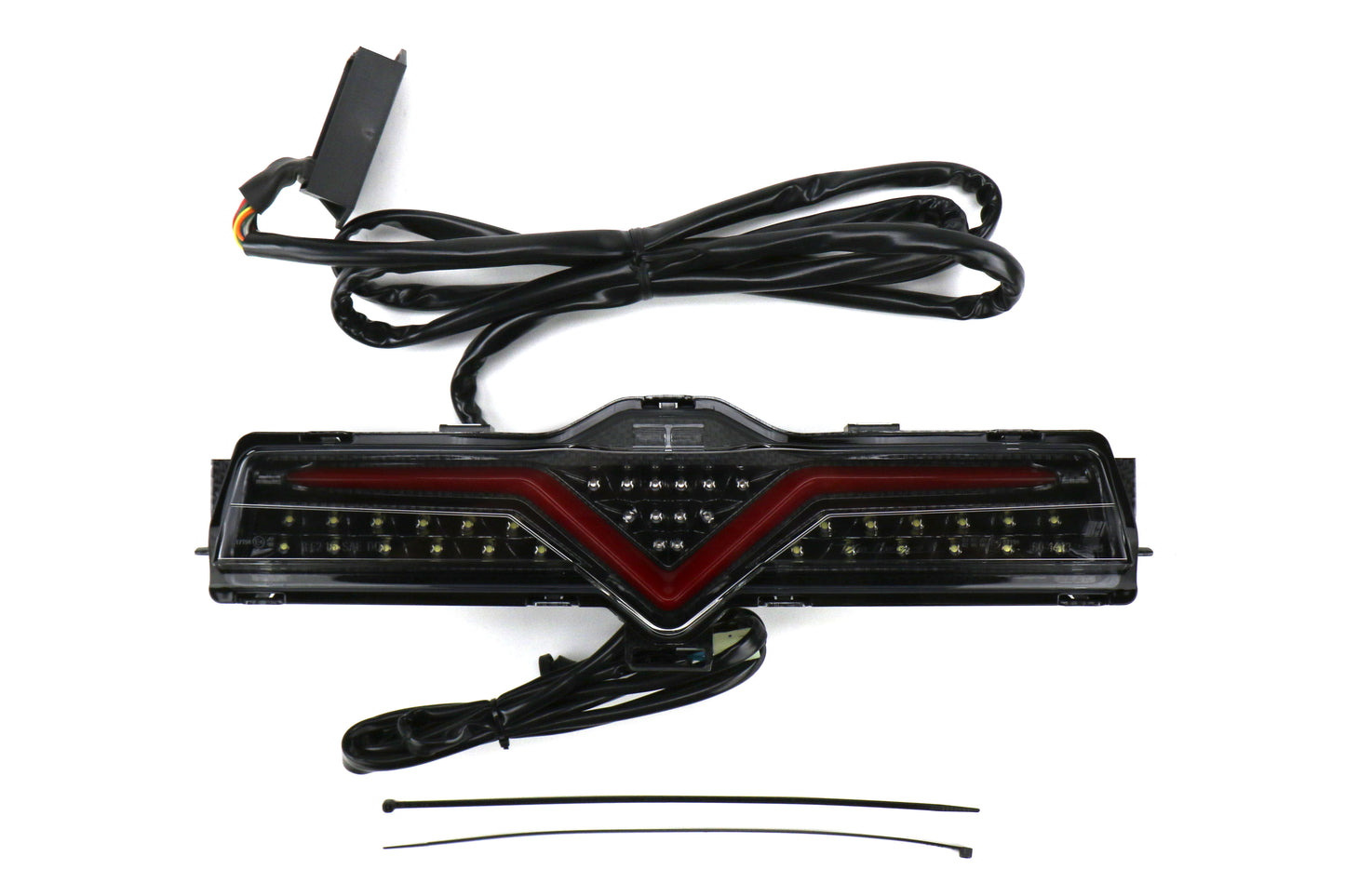 OLMA.70182.2 OLM VL Style Sequential 4th Brake Light / Reverse Light (Clear Lens, Carbon Look Base, Red Bar) - 2013-2020 FRS / BRZ / 86,