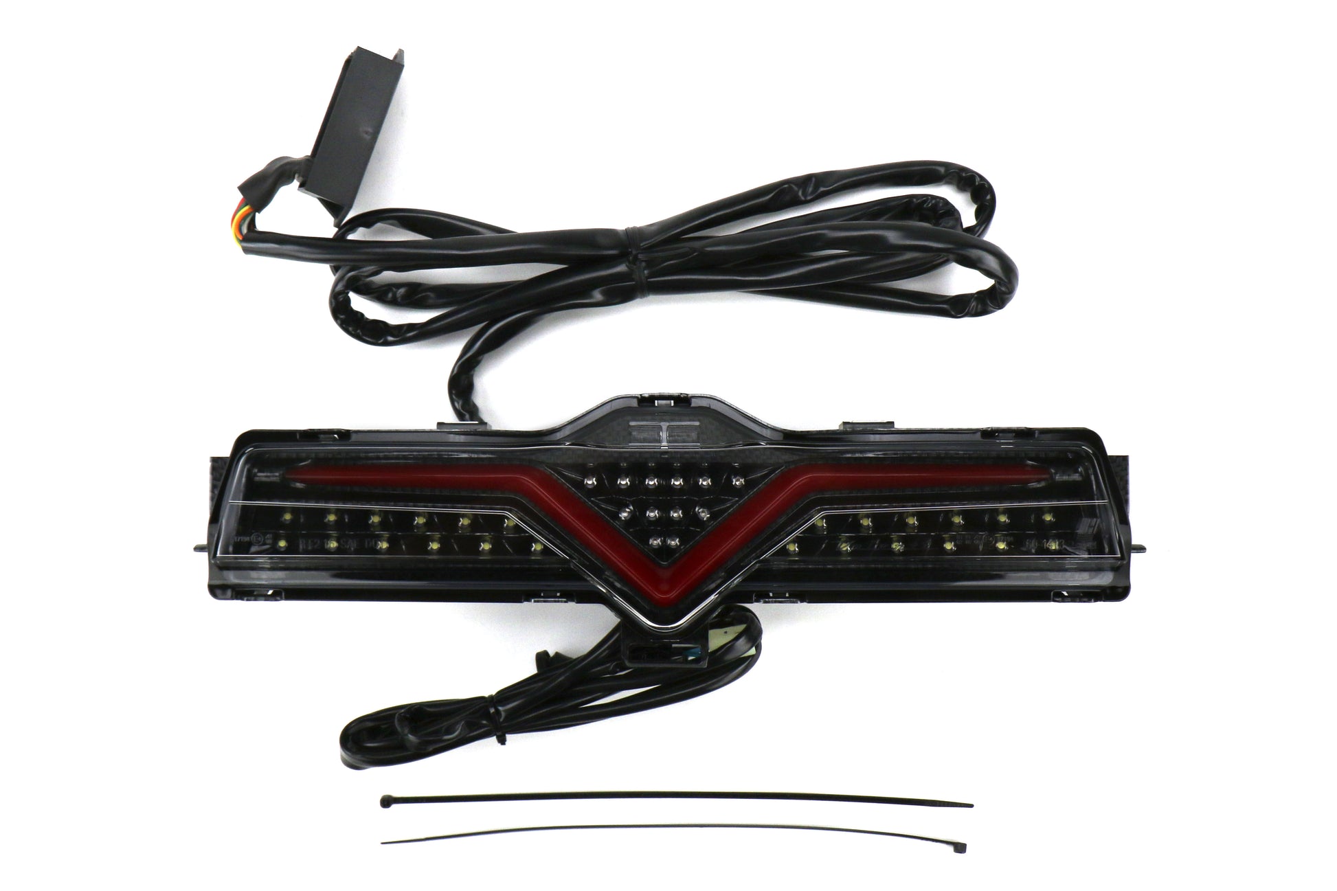 OLMA.70182.2 OLM VL Style Sequential 4th Brake Light / Reverse Light (Clear Lens, Carbon Look Base, Red Bar) - 2013-2020 FRS / BRZ / 86,