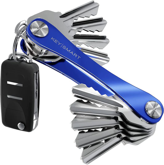 KEYKS019R-BLUE   -   KeySmart Aluminum Compact Key Organizer-Blue,